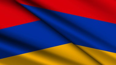 İki Dalgalı Bayraklı ARMENIA 'nın Ulusal Arkaplanı