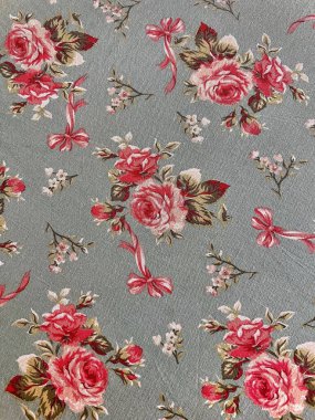 Çiçek resimli kumaş dokusu 