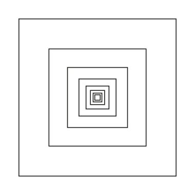 Altın oran. Geometrik şekil. Altın oranda kareler. Vektör logosu. Soyut arkaplan.