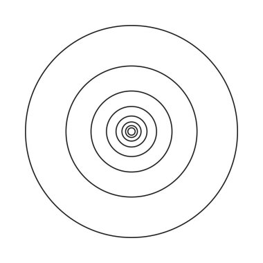 Altın oran. Fibonacci dizi çemberleri. Modern Logo. Altın oranlı çemberler.