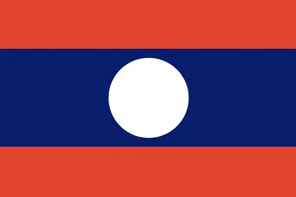 stock vector Laos flag. Official colors and proportions. National Laos flag. 