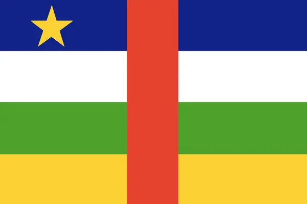 Ulusal Orta Afrika Cumhuriyeti bayrağı.