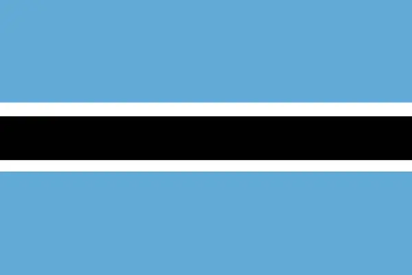 Botswana bayrağı. Resmi renkler ve oranlar. Ulusal Botsvana bayrağı.