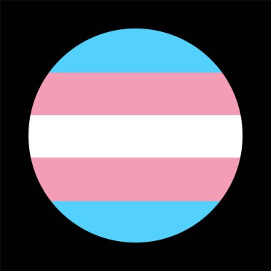 Transseksüel bayrak. Çember Sembol hareketi lgbt. Cinsel azınlıklar, eşcinseller ve lezbiyenler. Eps resimleme.