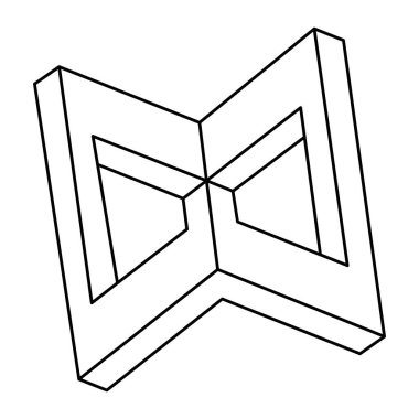 Optik illüzyon şekilleri. İmkansız nesneler. Kutsal geometri. Op sanat figürleri. Satır sanatı.