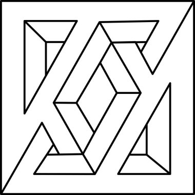 Optik yanılsama şekli, gerçek dışı geometrik nesne. İmkansız figür.