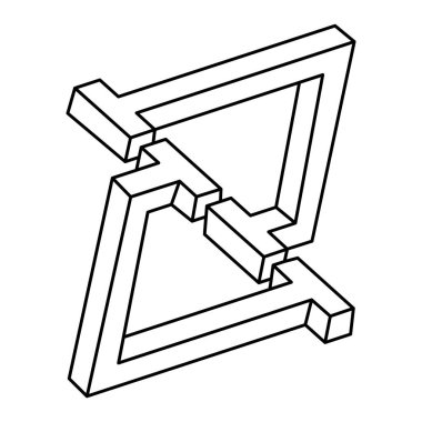 İmkansız şekiller. Web tasarım elemanları. Optik yanılsama objeleri. Çizgi tasarımı. Gerçekdışı geometrik şekiller. İşlem sanatı.