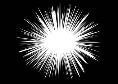 Minimalist hız patlama çerçevesi. Radyal soyut hız çizgileri arkaplanı. Basit çarpma yakınlaştırma efekti. Radyal çizgiler modelleri örtüyor. Arkaplanı patlatın. Patlama etkisi şablonu.