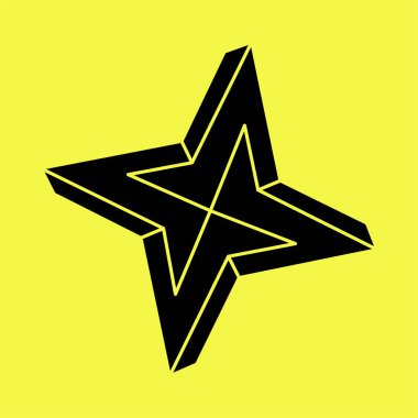 İmkânsız optik illüzyon şekilleri. Escher paradoksu. Optik sanat objesi. İmkansız figür.