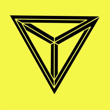 İmkânsız optik illüzyon şekilleri. Escher tarzı. Optik sanat objesi. İmkansız bir rakam. Geometri. 