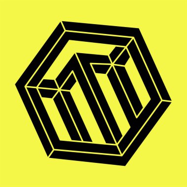 Optik illüzyon şekilleri. Optik sanat objesi. Kutsal geometri. İmkansız şekiller. 