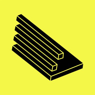 Optik illüzyon şekilleri. İmkansız bir nesne. 3 boyutlu illüstrasyon. Geometrik şekiller. 