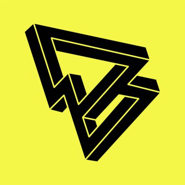 İllüzyon şekilleri. Üç boyutlu geometri. Optik illüzyon figürü. Kutsal geometri. 