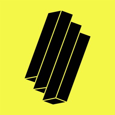 İmkânsız optik illüzyon şekilleri. Optik sanat objesi. Geometri. İmkansız bir rakam. Satır sanatı. 