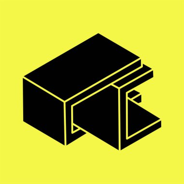 İmkânsız optik illüzyon şekilleri. Geometri. Optik sanat objesi. İmkansız figür. 