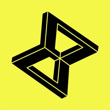 İmkansız bir rakam. Çizgi tasarımı. İmkansız şekiller. Optik yanılsama objeleri. Optik sanat. Geometri. 