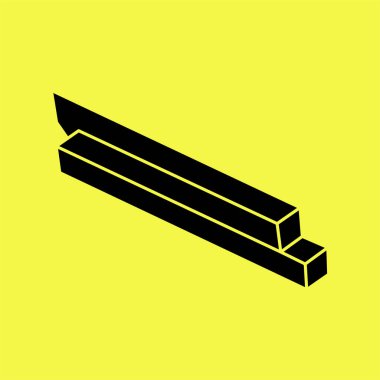 Optik illüzyon figürü. İmkansız şekil vektörü. Optik sanat objesi. Geometrik şekiller. 