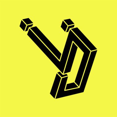 Geometri. İmkânsız optik illüzyon şekilleri. Optik sanat objesi. İmkansız şekiller. 