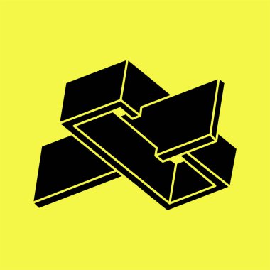 İmkansız bir rakam. Geometri. Optik yanılsama objeleri. Çizgi tasarımı. İmkansız şekiller. Optik sanat. 