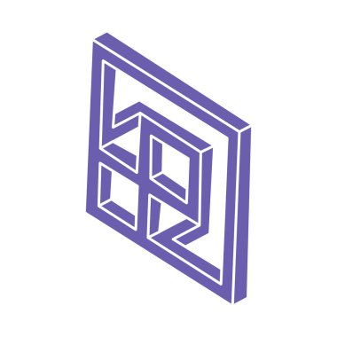 İllüzyon şekilleri. Üç boyutlu geometri objeleri. Optik illüzyon figürleri. Kutsal geometri. 