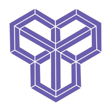 İllüzyon şekilleri. Üç boyutlu geometri. Optik illüzyon figürleri. Kutsal geometri. 