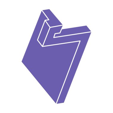 İmkansız şekiller. Kutsal geometri figürü. Optik illüzyon logosu. Soyut sonsuz geometrik nesne. İmkansız sonsuz özet. Çizgi çalışması. Optik sanat. Beyaz arkaplanda imkansız geometri şekli.