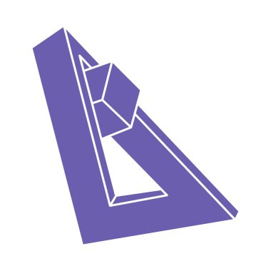 İmkansız şekiller. Kutsal geometri logosu. Optik illüzyon üçgeni. Soyut sonsuz geometrik nesneler. Optik sanat. Beyaz arka planda imkansız geometri sembolü. Çizgi çalışması. Escher tarzı.