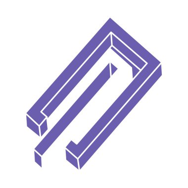 İmkansız şekiller. Kutsal geometri figürleri. Optik yanılsama. Soyut sonsuz geometrik nesne. İmkansız sonsuz özet. Optik sanat. Beyaz arka planda imkansız geometri şekli. Escher tarzı.