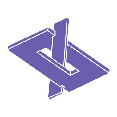 Optik illüzyon logosu. İmkansız vektörü şekillendirir. Optik sanat objeleri. Geometrik şekiller. Escher paradoksu.
