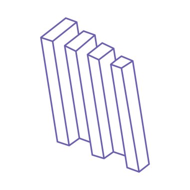 İmkansız bir şekil. Kutsal geometri figürleri. Optik illüzyon logosu 2022 Çok Peri renginde. Soyut sonsuz geometrik nesneler. Optik sanat. Beyaz arkaplanda imkansız geometri şekli.
