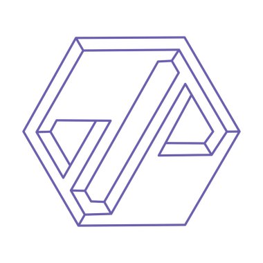 Optik illüzyon şekilleri. Escher tarzı. Optik sanat objeleri. İmkansız rakamlar. Kutsal geometri.