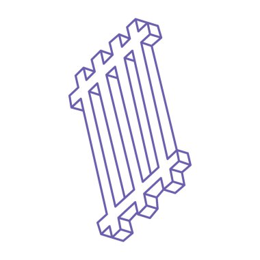 İmkansız şekiller. Kutsal geometri figürü. Optik yanılsama. Soyut sonsuz geometrik nesneler. İmkansız sonsuz özet. Optik sanat. Beyaz arka planda imkansız geometri şekli. Escher tarzı.