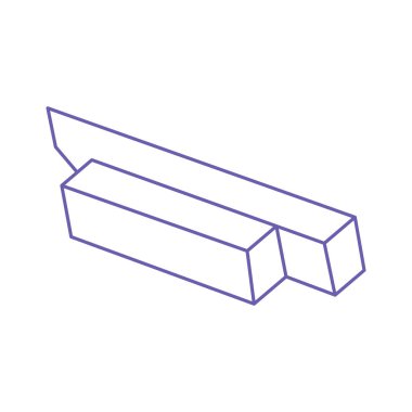 İmkânsız optik illüzyon şekilleri. Logo. Optik sanat objesi. İmkansız rakamlar. Çizgi çalışması. Gerçekdışı geometrik nesneler.