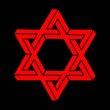 İmkansız şekiller, optik yanılsama figürleri, vektör. Escher paradoksu. Optik sanat objeleri. Geometri modern logosu. 