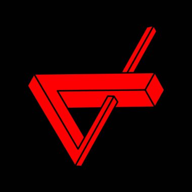 İllüzyon şekilleri. Üç boyutlu geometri objeleri. Modern logo. Optik illüzyon figürleri. Kutsal geometri. Optik sanat. 