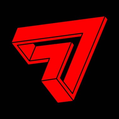 İllüzyon şekilleri. 3 boyutlu geometri objesi. Optik illüzyon figürleri. Kutsal geometri logosu. 