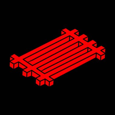 İllüzyon şekilleri. Üç boyutlu geometri objeleri. Optik illüzyon figürleri. Kutsal geometri. Logo