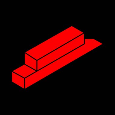 Optik yanılsama. İmkansız şekiller. Kutsal geometri figürü. Soyut sonsuz geometrik nesne. İmkansız sonsuz ana hat logosu. Optik sanat. Siyah bir arkaplanda imkansız geometri şekli.