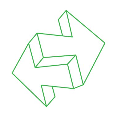 İmkansız bir şekil. Kutsal geometri figürü. Optik yanılsama. Soyut sonsuz geometrik nesneler. İmkansız sonsuz oklar. Optik sanat. Beyaz arka planda imkansız geometri şekli. Logo.