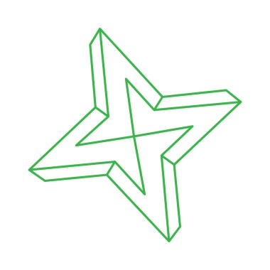 İmkansız şekiller. Kutsal geometri figürleri. Optik yanılsama. Soyut sonsuz geometrik nesneler. İmkansız sonsuz özet. Çizgi çalışması. Optik sanat. Beyaz arkaplanda imkansız geometri şekli.