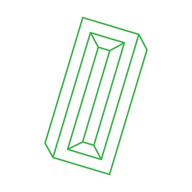 Optik illüzyon logosu. İmkansız vektörü şekillendirir. Optik sanat objeleri. Geometrik şekiller. Escher paradoksu. 