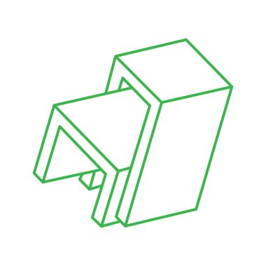 İmkansız şekiller. Kutsal geometri. Optik yanılsama. Soyut sonsuz geometrik nesneler. İmkansız sonsuz ana hat logosu. Optik sanat. Beyaz arka planda imkansız geometri sembolü. Satır sanatı.