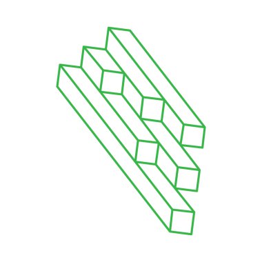 İllüzyon şekilleri. 3 boyutlu geometri logosu. Optik illüzyon figürleri. Kutsal geometri nesneleri. 