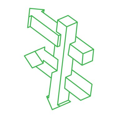 İmkansız şekiller. Logo. Optik yanılsama. Soyut sonsuz geometrik nesne. İmkansız sonsuz oklar. Beyaz arka planda imkansız geometri sembolü. Optik sanat.