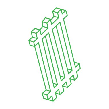 İmkânsız optik illüzyon şekilleri. Logo. Optik sanat objeleri. İmkansız rakamlar. Çizgi çalışması. Gerçekdışı geometrik nesne. Escher tarzı. 