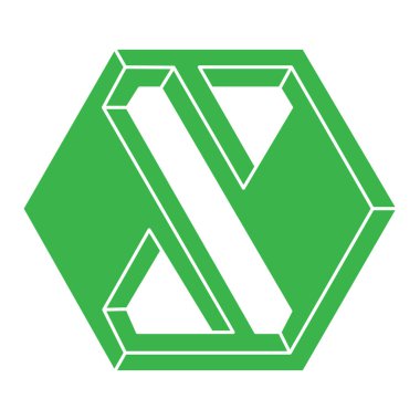 İmkansız şekiller. Kutsal geometri logosu. Optik illüzyon figürü. Soyut sonsuz geometrik nesneler. İmkansız sonsuz ana hatları. Optik sanat. Beyaz arkaplanda imkansız geometri şekli.