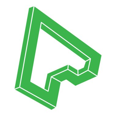 İmkansız şekiller. Kutsal geometri figürü. Optik yanılsama. Soyut sonsuz geometrik nesneler. İmkansız sonsuz özet. Optik sanat. Beyaz arka planda imkansız geometri şekli. Escher tarzı.