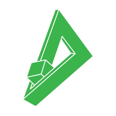 İmkansız bir şekil. Kutsal geometri figürleri. Optik yanılsama. Soyut sonsuz geometrik nesneler. İmkansız sonsuz özet. Optik sanat. Beyaz arka planda imkansız geometri şekli. Escher tarzı.