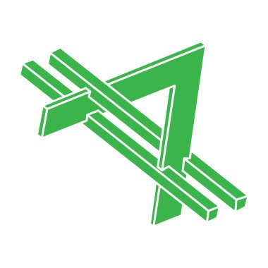 İllüzyon şekilleri. Üç boyutlu geometri objeleri. Optik illüzyon figürleri. Kutsal geometri. Logo. 