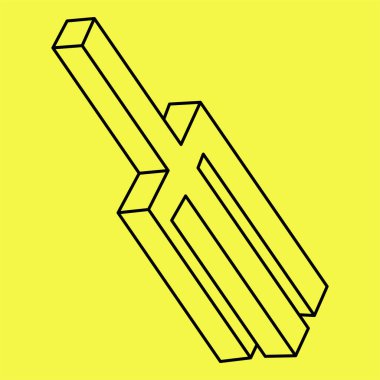 İmkansız bir rakam. Çizgi tasarımı. İmkansız şekiller. Optik yanılsama objeleri. Operasyon sanatı. Kutsal geometri. 